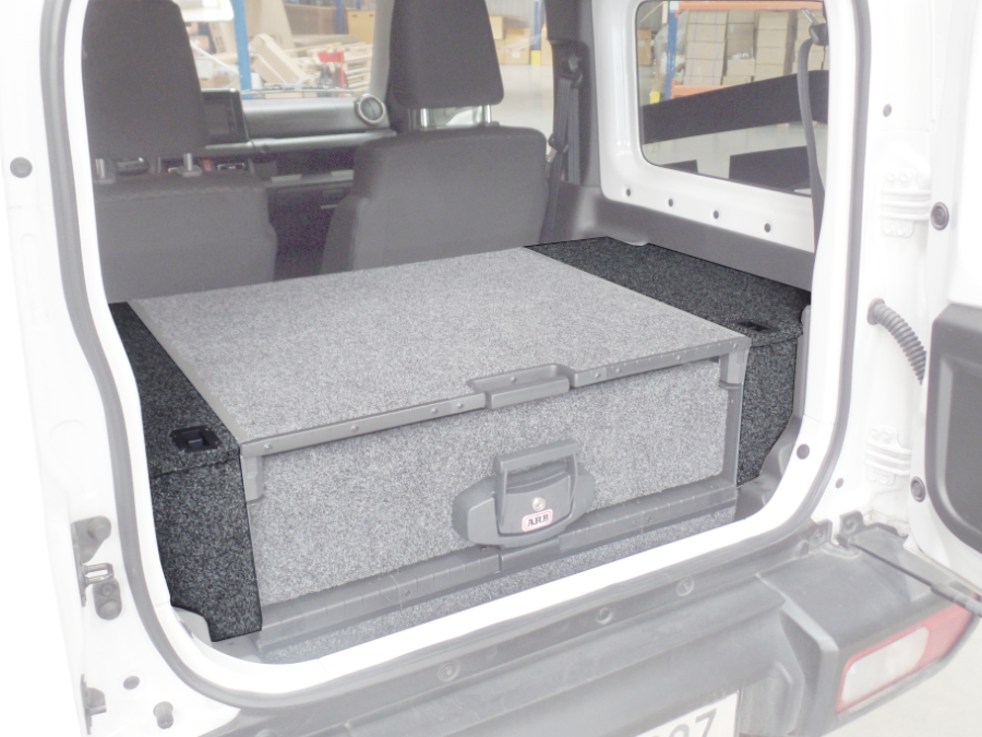 Abdeckung Outback Schublade seitlich Suzuki Jimny ab 18, inkl. Montagekit Abdeckung Outback Schublade seitlich Suzuki Jimny ab 18, inkl. Montagekit