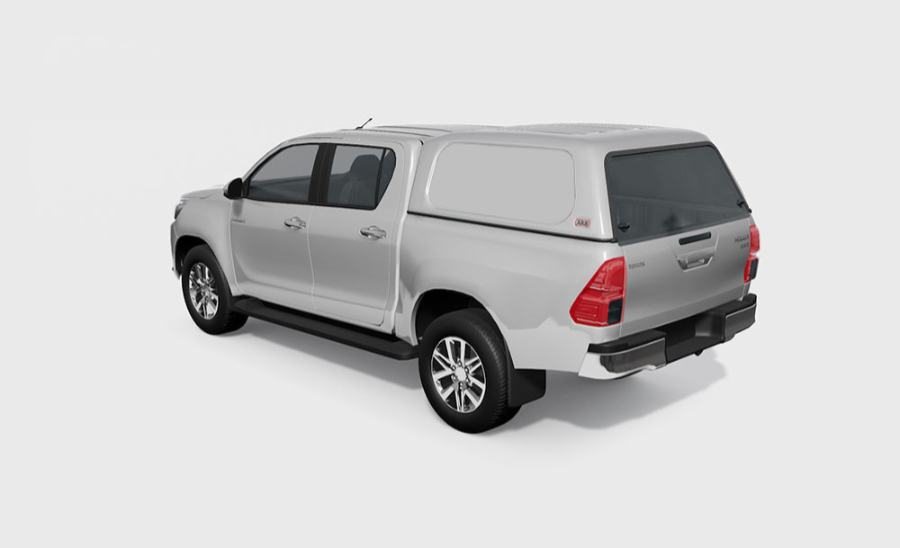 Basic Hardtop für Toyota Hilux ab 16 Doka flach, glatt, seitl. geschlossen Basic Hardtop für Toyota Hilux ab 16 Doka flach, glatt, seitl. geschlossen