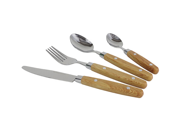 Movera-L-9956640100 Besteckset gimex Wood Nature Line 16-tlg.