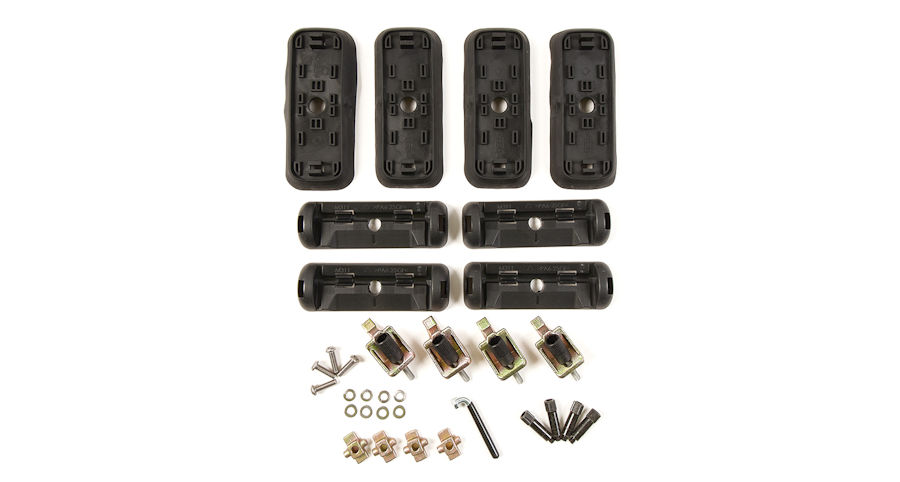 Fußkit für Rhino 2500 Multi Fit System 4 Klammern und 4 Gummiunterlagen Fußkit für Rhino 2500 Multi Fit System 4 Klammern und 4 Gummiunterlagen