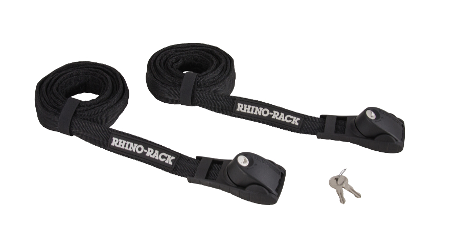 Rhino Rack Zurrgurt (2) mit absperrb. Schloss, Gummischutz, 2,5m lang, schwarz Rhino Rack Zurrgurt (2) mit absperrb. Schloss, Gummischutz, 2,5m lang, schwarz