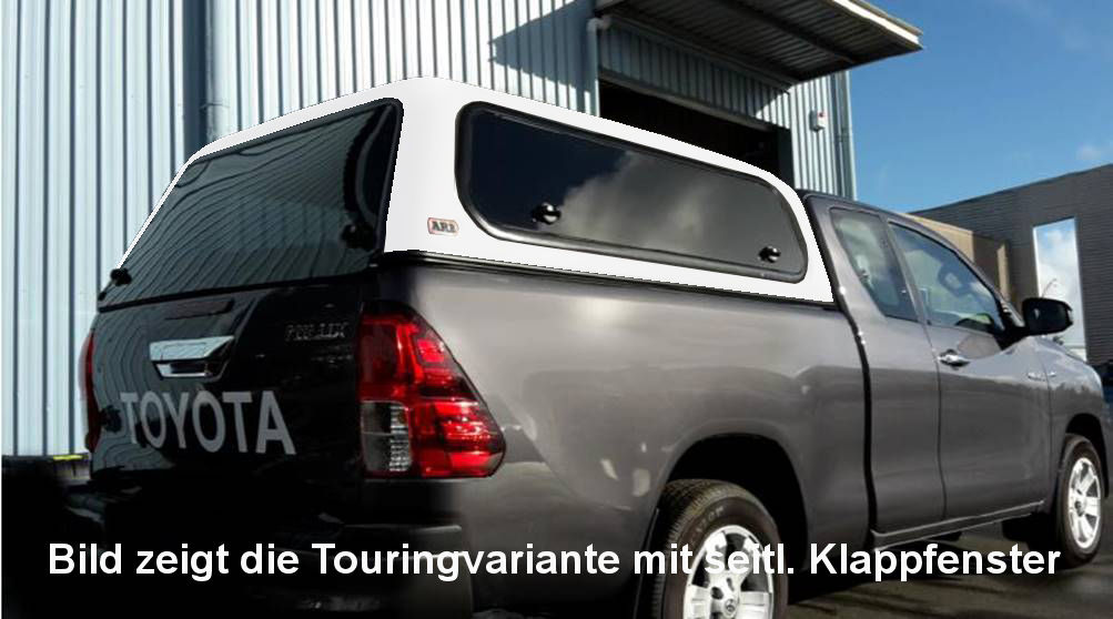Standard Hardtop für Toyota Hilux ab `15 XtraCab flach, glatt, mit Schiebefenster