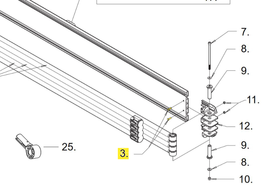 Rhino Rack Senkkopfschraube M6x20mm zu Batwing Alugussscharnier (1 Stk) Rhino Rack Senkkopfschraube M6x20mm zu Batwing Alugussscharnier (1 Stk)