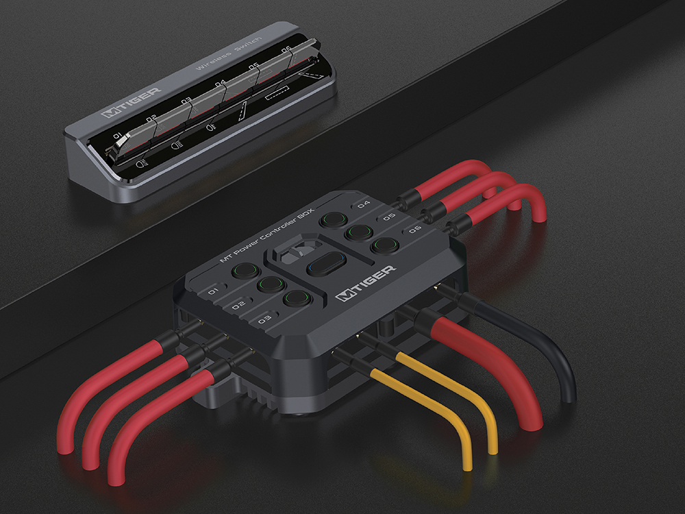 Britpart DA7959 Bluetooth Funk-Steuerbox für 6 elektrische 12-V-Zubehörgeräte