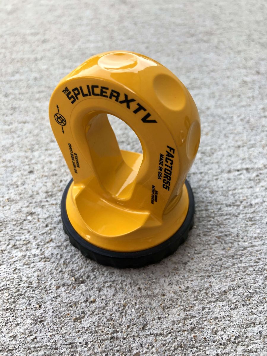 ''FACTOR 55'' SPLICER XTV 3/16-1/4'' SYNTH. ROPE SPLICE-ON SHACKLE MOUNT, YELLOW ''FACTOR 55'' SPLICER XTV 3/16-1/4'' SYNTH. ROPE SPLICE-ON SHACKLE MOUNT, YELLOW