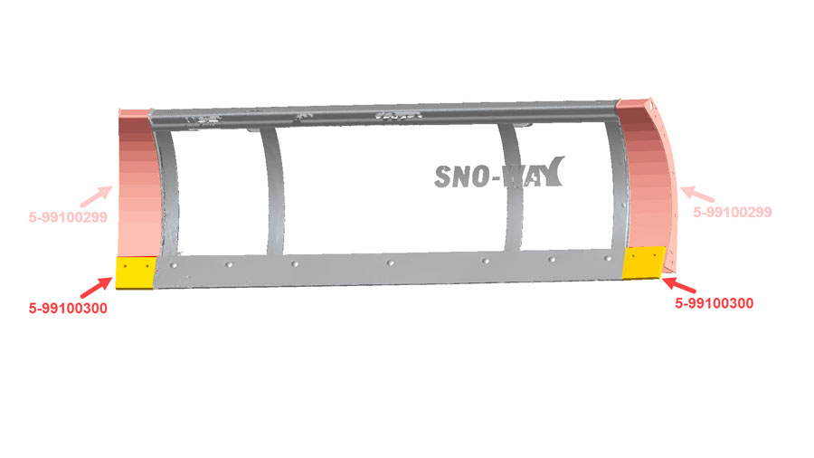Kunststoffleiste 126mm (1Stk) für Schildverbreiterung 5-99100299