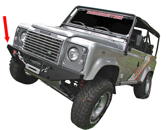 Windenstoßstange Rover Defender, neue Ausführung Windenstoßstange Rover Defender, neue Ausführung