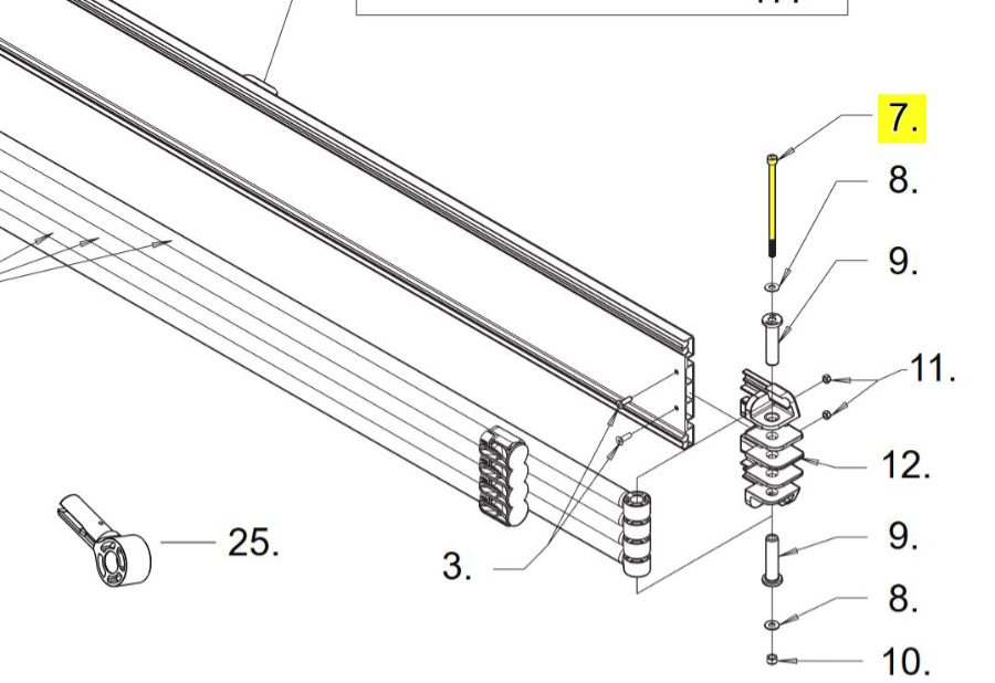 Rhino Rack Bolzen M8x150mm zu Batwing Alugussscharnier (1 Stk) Rhino Rack Bolzen M8x150mm zu Batwing Alugussscharnier (1 Stk)