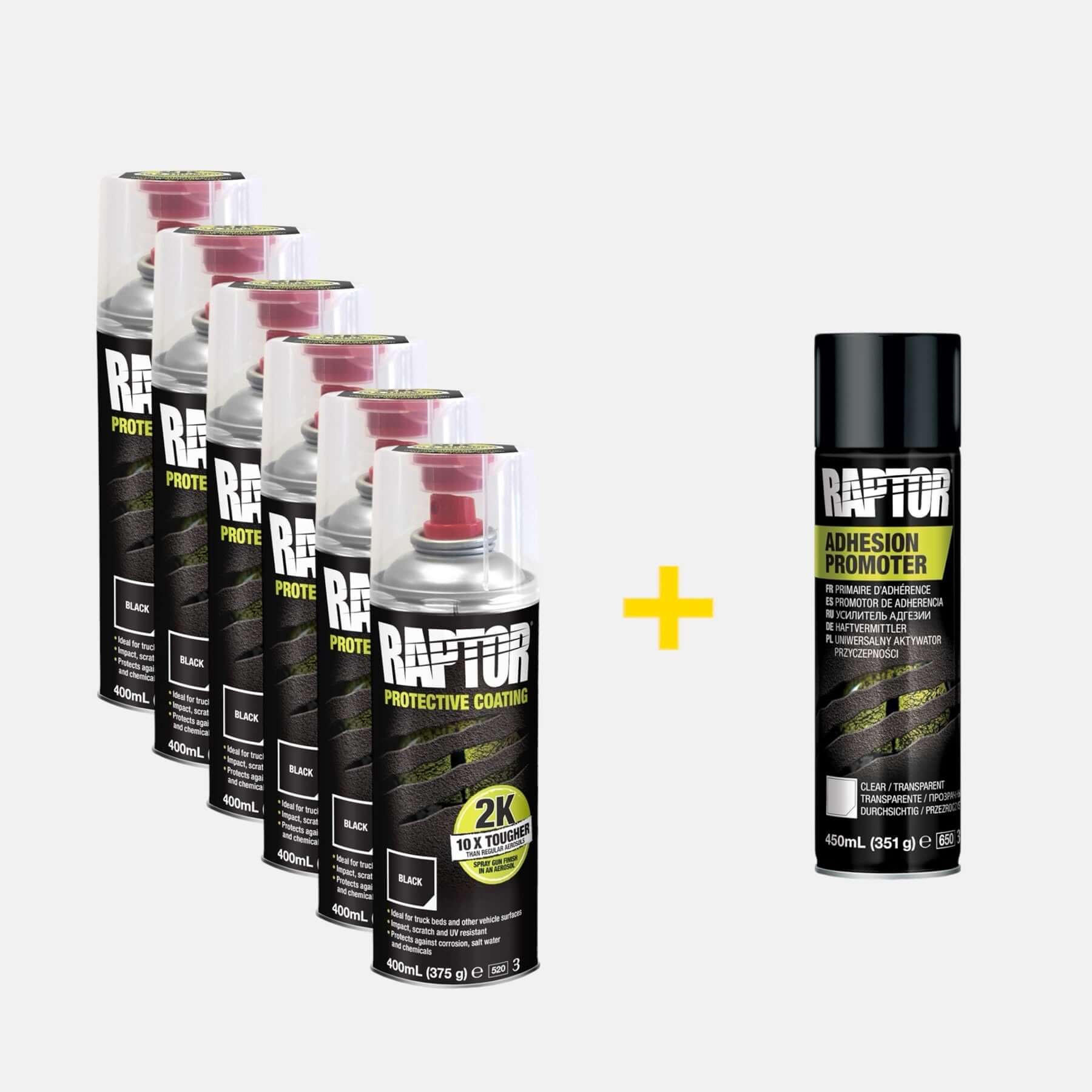 horntools 6 x RAPTOR 2K Spraydose + gratis Haftmittel klar