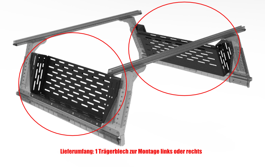 Muli-Rack Trägerblech DoubleCab links & rechts (1 Stk.) Muli-Rack Trägerblech DoubleCab links & rechts (1 Stk.)