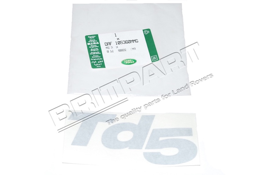 DAF105360MMG Defender TD5 Aufkleber silber