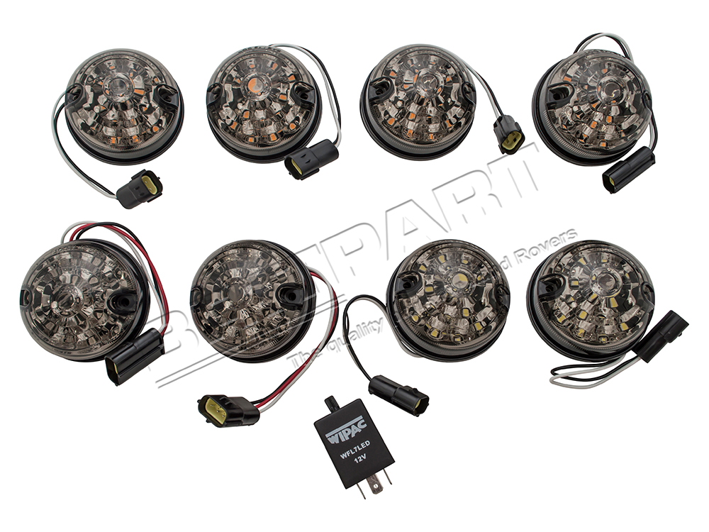 DA1190 Defender Led Kit Wipac, smoked Rauchglas