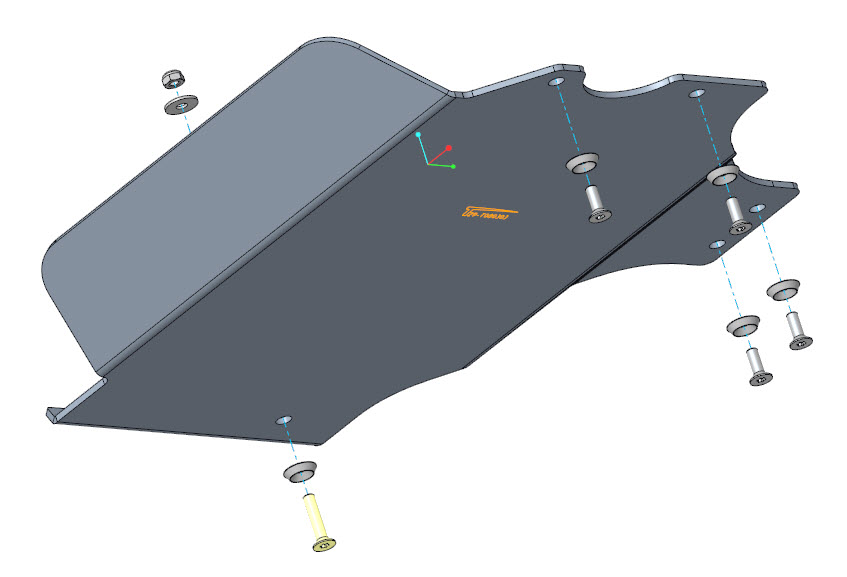 Unterfahrschutz Ford Ranger Raptor ab 11/2022, Verteilergetriebe Unterfahrschutz Ford Ranger Raptor ab 11/2022, Verteilergetriebe