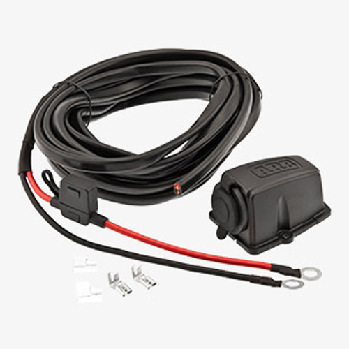 ARB-Steckdose 12/24V, mit Gehäuse für Aufbau und 6m Kabelkit, Sicherung