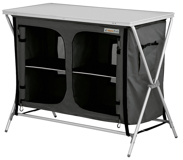 Movera-L-9930563100 Campingschrank EuroTrail Bonaire Alu Farbe dunkelgrau