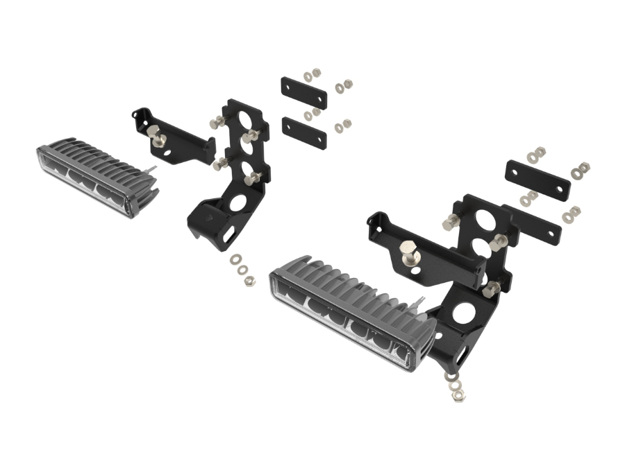 Scheinwerferhalter Suzuki Jimny FJ bis 2018 inkl. 2 Stk. Osram ''SX180-SP'' Scheinwerferhalter Suzuki Jimny FJ bis 2018 inkl. 2 Stk. Osram ''SX180-SP''