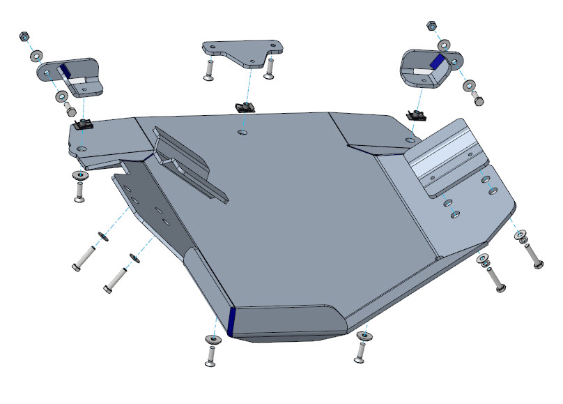 Unterfahrschutz Mercedes Sprinter 4x4 906/907 13-12/21 Verteilergetriebe/Getr. Unterfahrschutz Mercedes Sprinter 4x4 906/907 13-12/21 Verteilergetriebe/Getr.