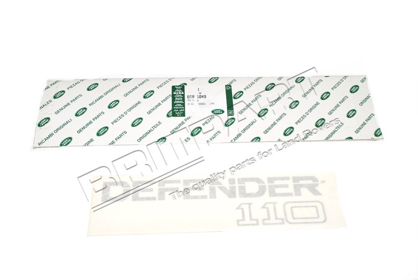 BTR1049 Aufkleber DEFENDER hinten silber
