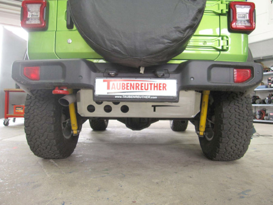 Unterfahrschutz Jeep Wrangler JL ab 2018, Heck, nur für Diesel Modelle Unterfahrschutz Jeep Wrangler JL ab 2018, Heck, nur für Diesel Modelle