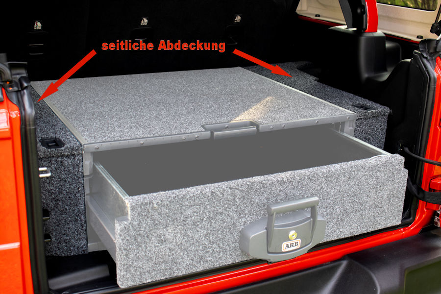 Abdeckung Outback Schublade seitlich, für Jeep Wrangler JL, langer Radstand Abdeckung Outback Schublade seitlich, für Jeep Wrangler JL, langer Radstand