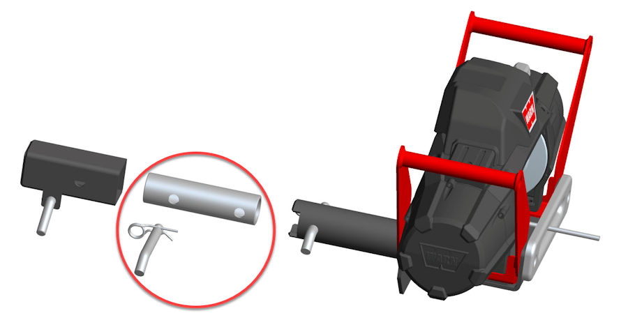 Verbindungsrohr für Hidden Multimount auf 2'' Aufnahme bzw. Kugelkopfadapter Verbindungsrohr für Hidden Multimount auf 2'' Aufnahme bzw. Kugelkopfadapter