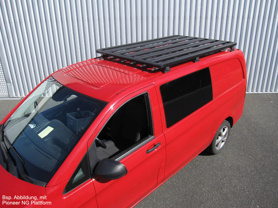 Rhino Rack Pioneer 6 Plattform 2100x1430 Mercedes Vito lang (5140mm), mit RLT600 Rhino Rack Pioneer 6 Plattform 2100x1430 Mercedes Vito lang (5140mm), mit RLT600
