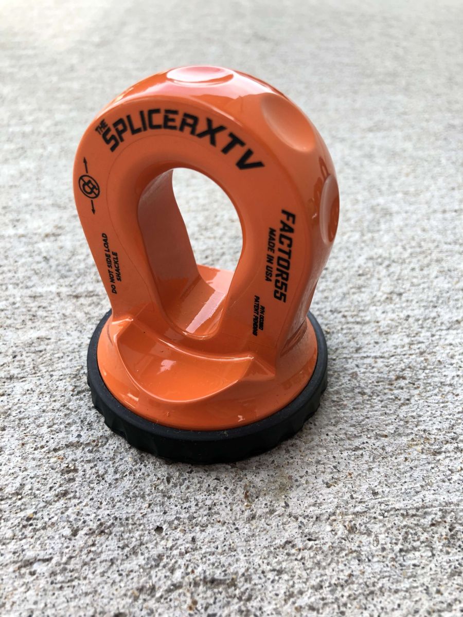 ''FACTOR 55'' SPLICER XTV 3/16-1/4'' SYNTH. ROPE SPLICE-ON SHACKLE MOUNT, ORANGE ''FACTOR 55'' SPLICER XTV 3/16-1/4'' SYNTH. ROPE SPLICE-ON SHACKLE MOUNT, ORANGE