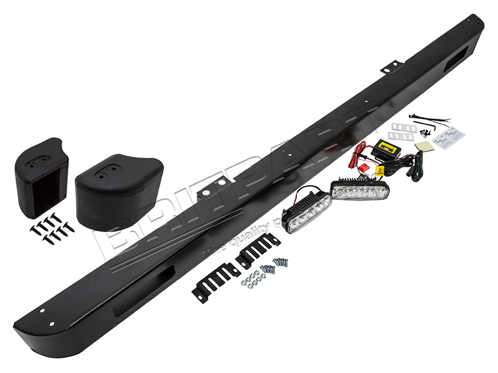 DA8600XS Defender Stoßstange schwarz mit Led Tagfahrlicht