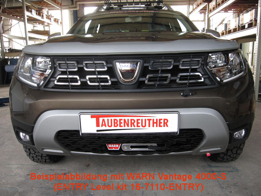 Seilwindenanbausatz Dacia Duster Bj. 2010 - 09/2020, inkl. WARN AXON 55-S Seilwindenanbausatz Dacia Duster Bj. 2010 - 09/2020, inkl. WARN AXON 55-S