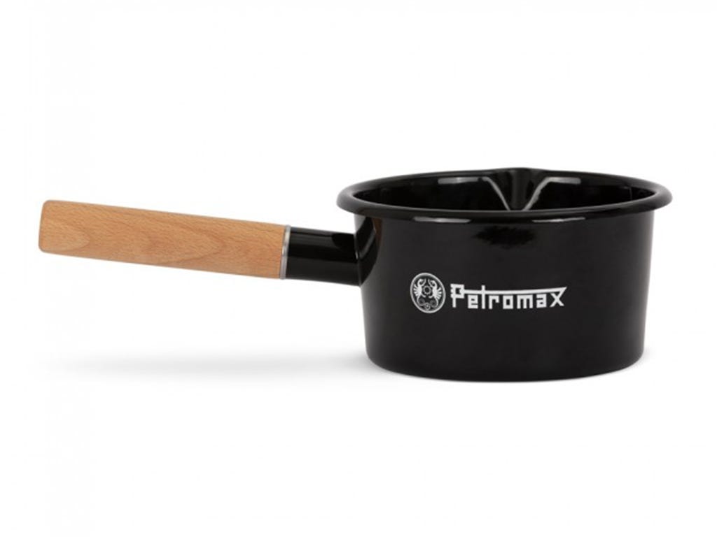 Emaille Pfanne / 1 l / Schwarz Emaille Pfanne / 1 l / Schwarz