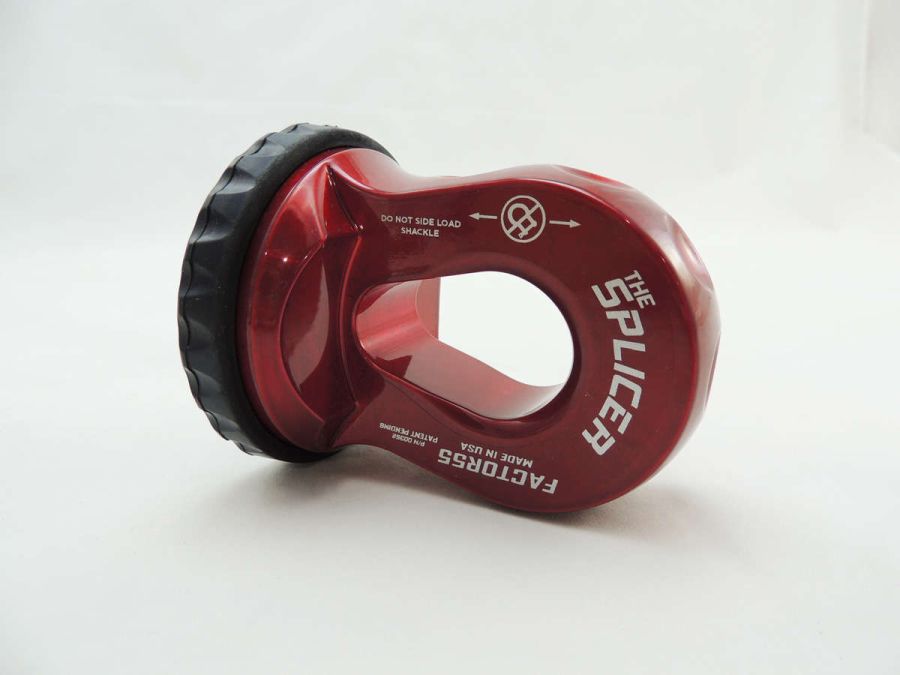 ''FACTOR 55'' SPLICER 3/8-1/2'' SYNTHETIC ROPE SPLICE-ON SHACKLE MOUNT, RED ''FACTOR 55'' SPLICER 3/8-1/2'' SYNTHETIC ROPE SPLICE-ON SHACKLE MOUNT, RED