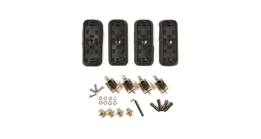 Fußkit für Rhino 2500 Multi Fit System 4 Klammern und 4 Gummiunterlagen Fußkit für Rhino 2500 Multi Fit System 4 Klammern und 4 Gummiunterlagen