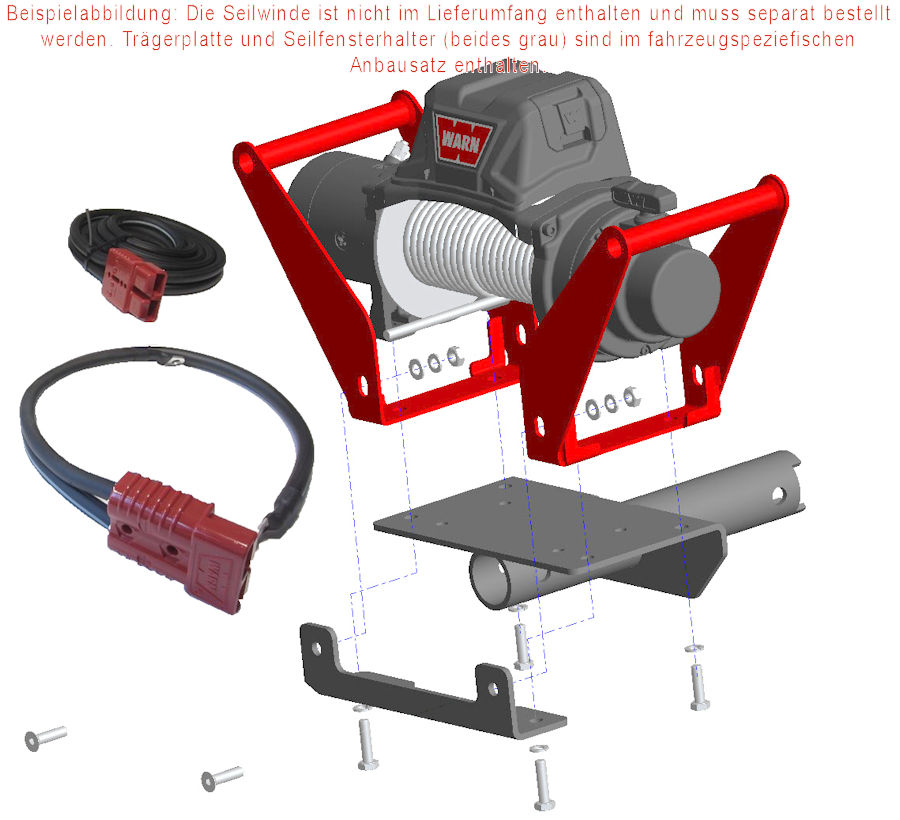 Option Midrange Seilwinden für Hidden Multi-Mount, inkl Tragegriffe und Kabel Option Midrange Seilwinden für Hidden Multi-Mount, inkl Tragegriffe und Kabel