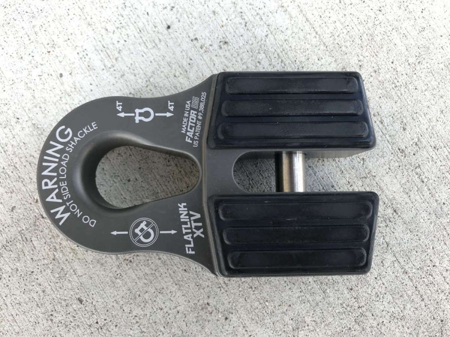 ''FACTOR 55'' FLATLINK XTV (ATV and UTV) WINCH SHACKLE MOUNT, ORANGE