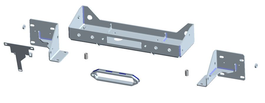 Seilwinden Set Mercedes G463A ab 2018, inkl WARN ZEON XP 10