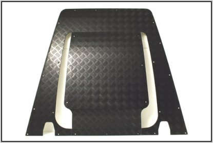 FBKIT01-07-B-MAMMOUTH-3mm-FULL-BONNET-CHEQUER-PLATE-IN-S-S-FITTINGS-BLACK-POW-COAT Riffelbleche Motorhaube Puma Defender TD4